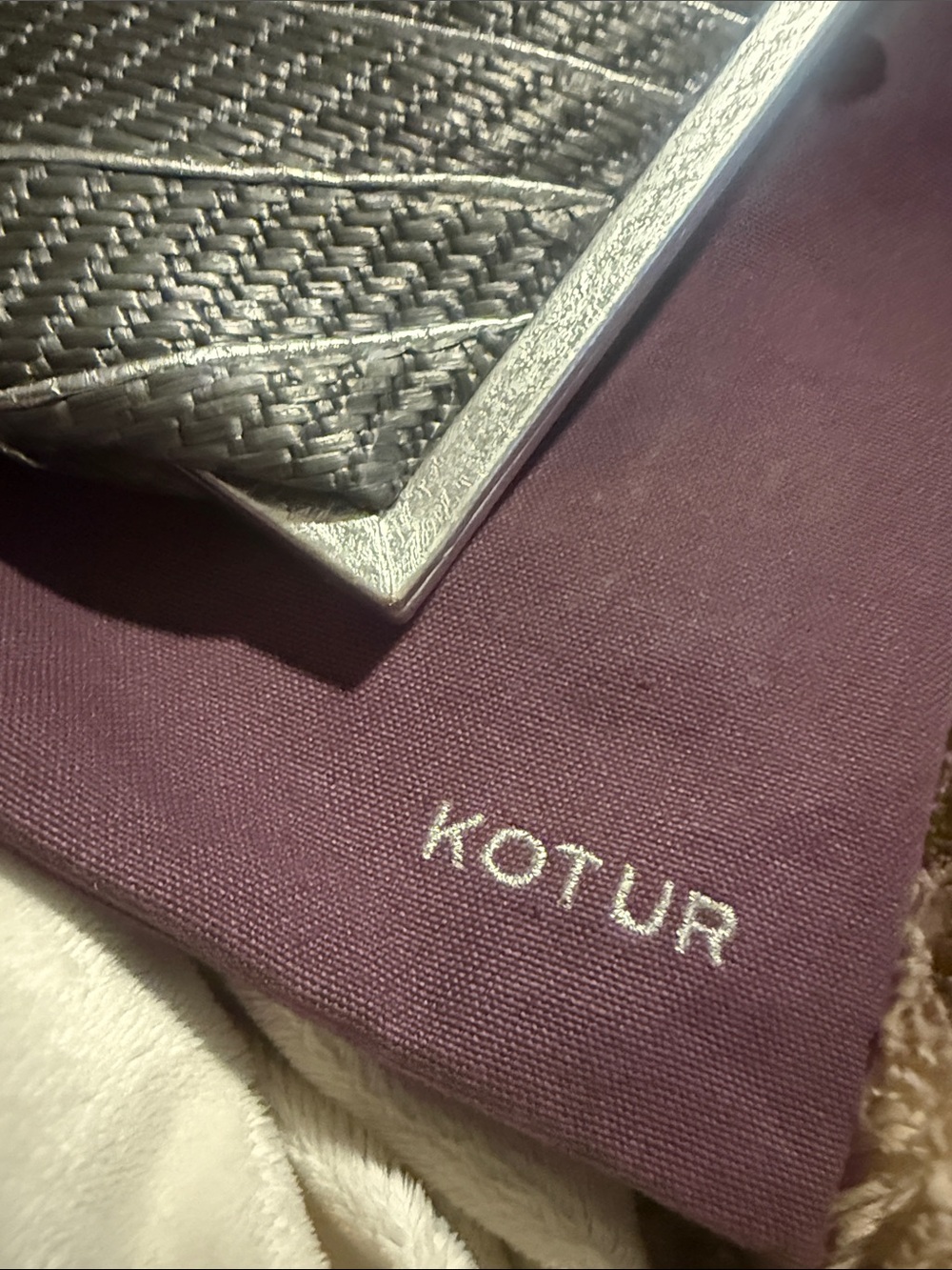 Kotur Gunmetal Woven Metallic Minaudière Clutch Evening Bag - Picture 7 of 7